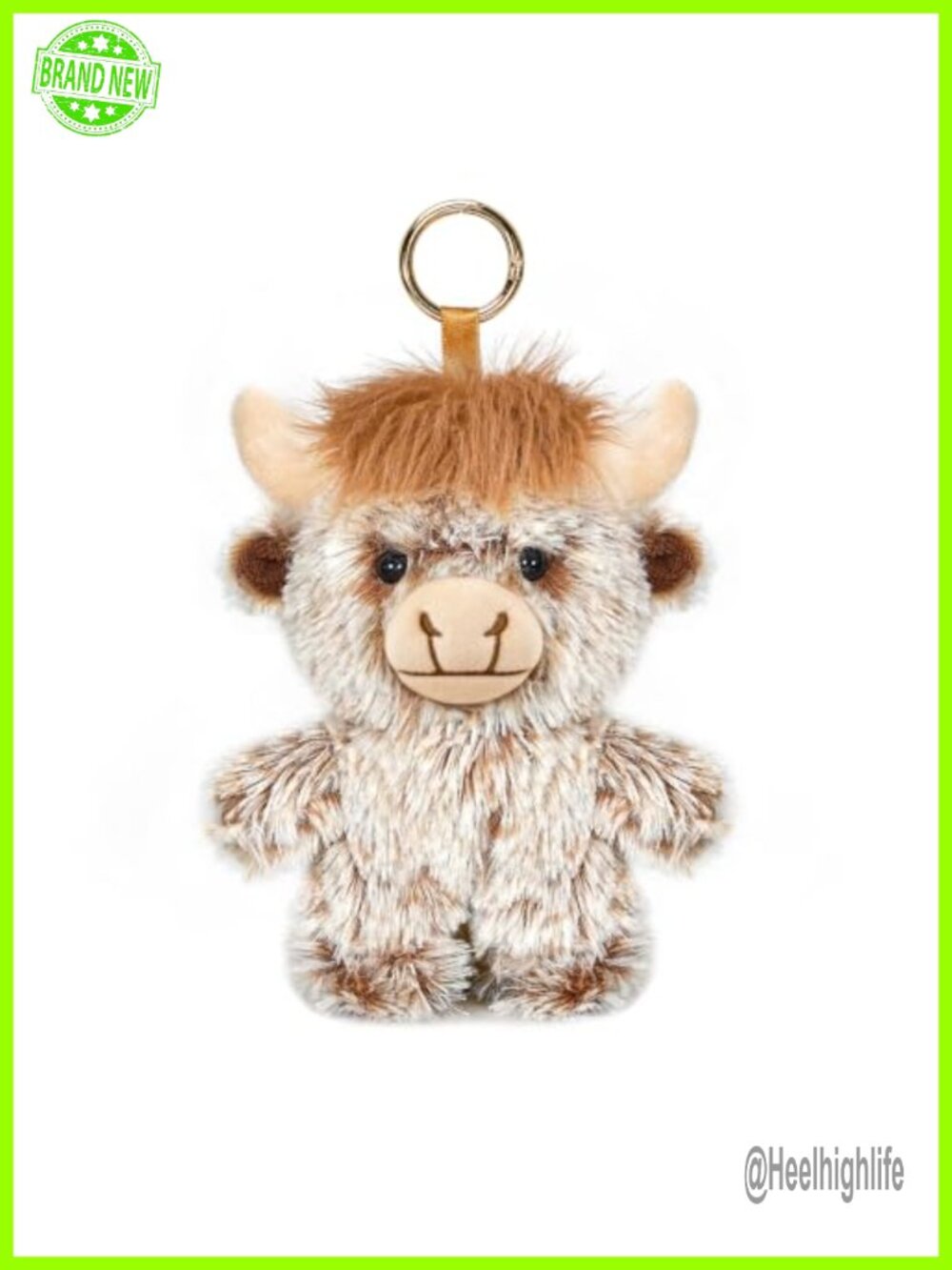Highland Cow Plush Keychain Bag Charm Pendant 5.5 Inch